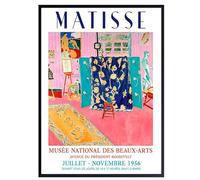 HKAHF AJWUQ Célèbre affiche d’Henri Matisse《Museum》Œuvres murales d’Henri Matisse Peintures modernes sur toile Tableau nordique pour la décoration du salon 50x70cmx1 sans cadre