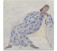 HKAHF AJWUQ Célèbre Affiche de Sophia《Femme Pensive》 Art Mural Lignes de Corps Imprimés Peinture Moderne sur Toile Tableau Nordique pour la décoration du Salon 45x45cmx1 sans Cadre