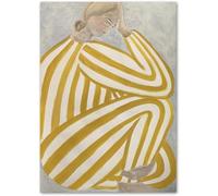 HKAHF AJWUQ Célèbre Affiche de Sophia 《Jupe Jaune》 Art Mural Lignes de Corps Imprimés Peinture Moderne sur Toile Tableau Nordique pour la décoration du Salon 45x65cmx1 sans Cadre