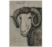 HKAHF AJWUQ célèbre Bernard Buffet Affiche sur Toile Le bélier Art Mural Bernard Buffet Exposition Impressions Peinture Moderne pour la décoration intérieure Photos 60x80cm sans Cadre
