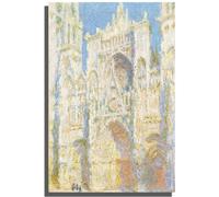HKAHF AJWUQ Célèbre Claude Monet Art Mural《Cathédrale》Affiches Claude Monet Impressions Romantique Peinture sur Toile pour Salon Décoration Intérieure Images 60x80cm sans Cadre