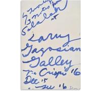 HKAHF AJWUQ Célèbre Cy Twombly Poster Cy Twombly - Art mural avec lignes bleues - Peinture abstraite sur toile pour la décoration de la maison ou du salon - 60 x 90 cm x 1 - Sans cadre