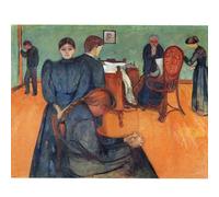 HKAHF AJWUQ Célèbre Edvard Munch Exposition Posters 《Powder Room》Art mural Impressions abstraites Edvard Munch Peinture sur toile pour décoration d'intérieur Image 70 x 50 cm x 1 sans cadre