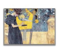 HKAHF AJWUQ Célèbre Gustav Klimt Art Mural《La Musique》Affiches Gustav Klimt Impressions Femme Peinture sur Toile pour Salon Décoration Intérieure Photos 90x60cm sans Cadre