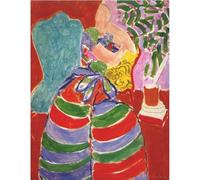 HKAHF AJWUQ Célèbre Henri Matisse Poster 《La Robe Rayée》 Art Mural Abstrait Peinture sur Toile Henri Matisse Impressions pour Décoration Intérieure Photos 30x40cmx1 sans Cadre