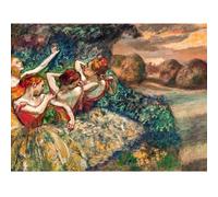 HKAHF AJWUQ Célèbre Illustration Murale d’Edgar Degas《 Tablosu des Quatre Danseurs》Affiche Imprimés d’Edgar Degas Peinture Moderne sur Toile pour la décoration du Salon 20x30cmx1 sans Cadre