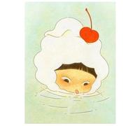 HKAHF AJWUQ Célèbre Illustration Murale de Yoshitomo Nara《Cute Kid》Affiche Yoshitomo Nara Peinture rétro sur Toile pour la décoration du Salon 60x80cmx1 sans Cadre