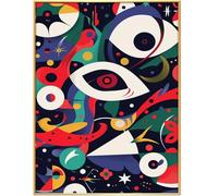 HKAHF AJWUQ célèbre Joan Miro Affiches Dessin animé Yeux Art Mural Soleil coloré Impressions Joan Miro Peinture sur Toile Joan Miro Photo pour Salon Décor 30x50cm sans Cadre
