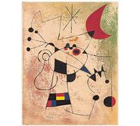 HKAHF AJWUQ célèbre Joan Miro Exposition Affiches Lignes d’étoiles Art Mural Coloré Soleil Impressions Joan Miro Peinture sur Toile pour Salon Décor Photo 30x50cm sans Cadre