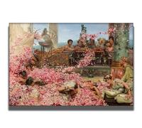 HKAHF AJWUQ Célèbre Lawrence Alma Tadema Wall Art《Les Roses》Affiches Tadema Impressions Rétro Peinture sur Toile pour Salon Décoration intérieure Photos 70x50cm sans Cadre