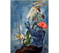 HKAHF AJWUQ Célèbre Marc Chagall Affiche sur Toile Le Cheval Bleu Art Mural Marc Chagall Peinture Impressions Modernes Marc Chagall pour Décor Intérieur Photos 60x80cm sans Cadre