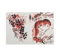 HKAHF AJWUQ Célèbre Marc Chagall Art mural « Lithographie » Poster Marc Chagall sur toile Impression abstraite Marc Chagall Image pour décoration d'intérieur 80 x 60 cm Sans cadre