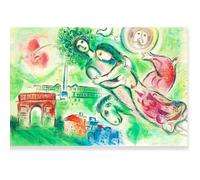 HKAHF AJWUQ Célèbre Marc Chagall Poster《Amant passionné》Art Mural Abstrait Marc Chagall Impressions Marc Chagall Peinture Toile pour Home Decor Photo 50x30cm sans Cadre