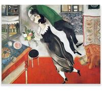 HKAHF AJWUQ célèbre Marc Chagall Poster《Amour idéal 》Art Mural Abstrait Marc Chagall Imprime Marc Chagall Peinture Toile pour la décoration intérieure 30x50cm sans Cadre