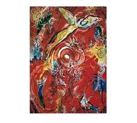 HKAHF AJWUQ célèbre Marc Chagall Poster《Red Dream 》Art Mural Abstrait Marc Chagall Imprime Marc Chagall Peinture Toile pour la décoration intérieure 30x50cm sans Cadre