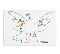 HKAHF AJWUQ célèbre Pablo Picasso Affiche Colombe de la Paix Mur Art Impressions Au Trait Abstrait Peinture sur Toile Photo Nordique pour Salon Décor 30x20cmx1 sans Cadre