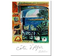 HKAHF AJWUQ célèbre Pablo Picasso Poster 《Mes Pigeons》Exposition Art Mural Pablo Picasso Peintures sur Toile Impressions Rétro pour La Décoration De La Chambre Photo 15x20cmx1 sans Cadre