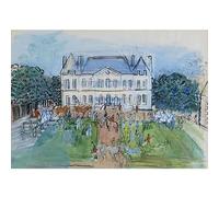 HKAHF AJWUQ Célèbre Raoul Dufy Affiche 《Équitation》 Art Mural Peintre Amusant Exposition Peinture sur Toile Impressions Modernes pour la décoration intérieure Image 80x60cmx1 sans Cadre