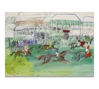 HKAHF AJWUQ Célèbre Raoul Dufy Affiche 《Le Cheval》 Exposition Art Mural Peintre Amusant Peinture sur Toile Impressions Modernes pour Décor Intérieur Photo 60x40cmx1 sans Cadre
