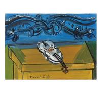 HKAHF AJWUQ Célèbre Raoul Dufy Affiche 《Le Violon》 Exposition Art Mural Peintre Amusant Peinture sur Toile Impressions Modernes pour Décoration Intérieure Photo 60x40cmx1 sans Cadre