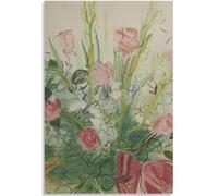 HKAHF AJWUQ Célèbre Raoul Dufy Affiche 《Les Fleurs》Exposition Impressions Moderne Peinture sur Toile Art Mural Abstrait pour Salon Décor Photo 20x15cmx1 sans Cadre
