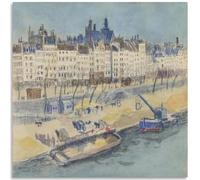 HKAHF AJWUQ célèbre Raoul Dufy Affiche Paysage Urbain Peinture sur Toile Raoul Dufy Laur Art Mural Raoul Dufy estampes pour Photo de décoration rétro 40x40cmx1 sans Cadre