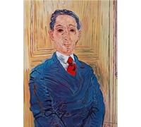 HKAHF AJWUQ Célèbre Raoul Dufy Affiche 《Portrait D’Homme》 Art Mural Peintre Amusant Exposition Peinture sur Toile Impressions Modernes pour Décoration Intérieure Photo 20x15cmx1 sans Cadre