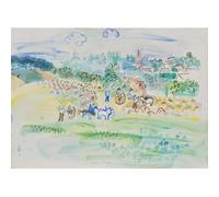 HKAHF AJWUQ célèbre Raoul Dufy Affiches La Vallée Art Mural Abstrait Peinture sur Toile Aquarelle Impressions pour Salon Décoration Intérieure Photos 70x50cm sans Cadre