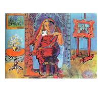 HKAHF AJWUQ Célèbre Raoul Dufy Art Mural《Femme sur Le Canapé》Affiches Rétrospective Exposition Impression Raoul Dufy Peinture sur Toile pour Salon Décor Photo 50x30cm sans Cadre
