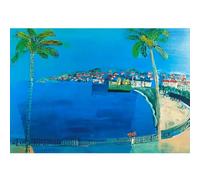 HKAHF AJWUQ Célèbre Raoul Dufy Art Mural《La Plage》Affiches Rétrospective Exposition Impression Raoul Dufy Peinture sur Toile pour Salon Décor Photo 20x15cm sans Cadre