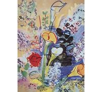 HKAHF AJWUQ Célèbre Raoul Dufy Exposition Art Mural《Bouquet》Affiches Bisonisme Impression Raoul Dufy Peinture sur Toile pour Salon Décor Photo 15x20cm sans Cadre