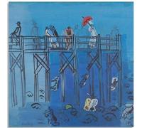 HKAHF AJWUQ célèbre Raoul Dufy Exposition Art Mural La Plage Affiche Raoul Dufy Peinture sur Toile Raoul Dufy Impressions pour Rétro Décoration Photo 50x50cmx1 sans Cadre