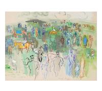 HKAHF AJWUQ Célèbre Raoul Dufy Exposition Art Mural Raoul Dufy Peinture sur Toile Homme Et Cheval Affiche Raoul Dufy Impressions pour Rétro Décoration Photo 50x70cmx1 sans Cadre