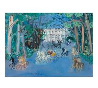 HKAHF AJWUQ Célèbre Raoul Dufy Poster 《Beaucoup De Chevaux》 Exposition Art Mural Peintre Amusant Peinture sur Toile Impressions Modernes pour Décoration Intérieure Photo 90x60cmx1 sans Cadre
