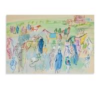 HKAHF AJWUQ Célèbre Raoul Dufy Poster 《Chevaux Et Courses》Art Mural Peter Moderne Peinture sur Toile Impressions Abstraites pour Salon Décor Photo 90x60cmx1 sans Cadre