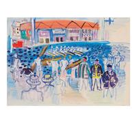 HKAHF AJWUQ Célèbre Raoul Dufy Posters La Joie Wall Art Abstrait Peinture sur toile Aquarelle Impressions Pour Salon Décoration Intérieure Photos 60x40cm Sans Cadre