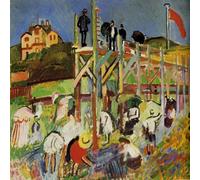 HKAHF AJWUQ Célèbre Raoul Dufy Posters San Andrews Pier Wall Art Abstrait Toile Peinture Aquarelle Impressions Pour Salon Décoration Intérieure Photos 70x50cm Sans Cadre