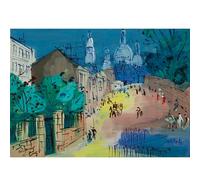 HKAHF AJWUQ Célèbre Raoul Dufy Wall Art《La Promenade》Affiches d’Exposition Impression rétro Raoul Dufy Peinture sur Toile pour décor de Salon Photo 50x30cm sans Cadre