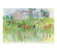 HKAHF AJWUQ Célèbre Raoul Dufy Wall Art《Marche à Cheval》Affiches Rétro Exposition Impression Raoul Dufy Peinture sur Toile pour Salon Décor Photo 50x30cm sans Cadre