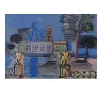 HKAHF AJWUQ Célèbre Raoul Dufy Wall Art《Sculpture sur Bois》Affiches Rétro Exposition Impression Raoul Dufy Peinture sur Toile pour décor de Salon Photo 90x60cm sans Cadre