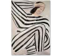 HKAHF AJWUQ Célèbre Sofia Lind Poster 《Une Femme allongée》Exposition Art Mural Samias Peinture sur Toile Impressions abstraites pour Le décor de Salon Photo 40x50cm sans Cadre