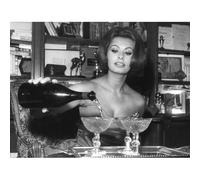 HKAHF AJWUQ Célèbre Sophia Loren Affiche 《Actrice Lconique》Art Mural Abstrait Peinture sur Toile Impressions rétro pour Le décor de Salon Image 90x60cmx1 sans Cadre