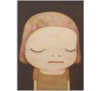 HKAHF AJWUQ Célèbre Yoshitomo Nara Art Mural 《Fille aux Yeux fermés》 Peintures sur Toile Affiche Moderne pour la décoration de la Chambre d’Enfants Photo 30x50cmx1 sans Cadre
