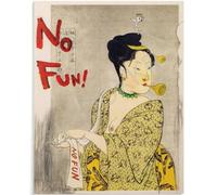 HKAHF AJWUQ Célèbre Yoshitomo Nara Art Mural 《Pas de Plaisir》 Peintures sur Toile Yoshitomo Nara Affiche Moderne pour la décoration de la Chambre d’Enfants Photo 30x50cmx1 sans Cadre