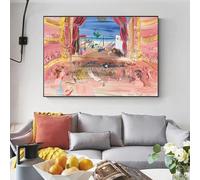 HKAHF AJWUQ Célèbres Affiches Abstraites d’Art Mural Raoul Dufy《Opéra avec des Rideaux Rouges》Peinture sur Toile Raoul Dufy Impressions Maison Salon Décor Photo 40x60cm sans Cadre