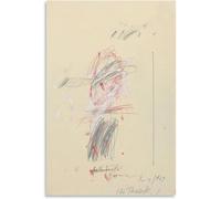 HKAHF AJWUQ Célèbres Affiches Cy Twombly Juste des gribouillis Art Mural Imprimé Abstrait Peinture sur Toile Cy Twombly Tableau sans Titre pour la déco du Salon 30x40cm sans Cadre