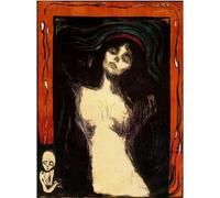 HKAHF AJWUQ Célèbres Affiches d’Exposition Edvard Munch 《Notre Dame》Art Mural Impressions abstraites Edvard Munch Peinture sur Toile pour la décoration intérieure Photo 40x60cmx1 sans Cadre