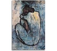 HKAHF AJWUQ Célèbres Affiches de Pablo Picasso L’Art Mural Nu Bleu Imprimé Abstrait Peinture sur Toile de Pablo Picasso Tableau rétro pour la décoration du Salon 50x70cm sans Cadre