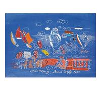HKAHF AJWUQ Célèbres Affiches Raoul Dufy Les Jeux de la Mer Mur Art Surréalisme Peinture sur Toile Raoul Dufy Impressions pour Décoration Intérieure Photos 40X30cmX1 sans Cadre