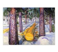 HKAHF AJWUQ Célèbres Edvard Munch Exposition Affiches 《Forêt》Art Mural Impressions abstraites Edvard Munch Peinture sur Toile pour la décoration intérieure Image 90x60cmx1 sans Cadre